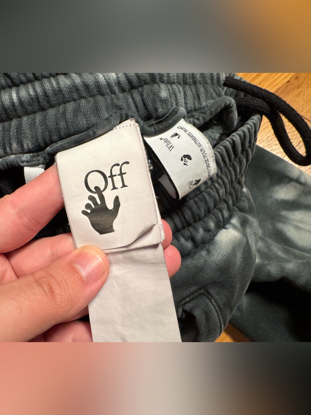 Off-White Tie Dye Bleach Wash Sweatpants *read description - Picture 7 of 16
